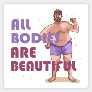 All Bodies Are Beautiful Concept Man Sticker